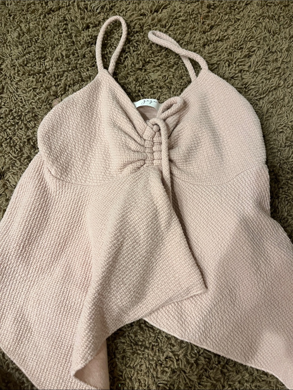 T.J.Maxx Blush Pink Textured Spaghetti Strap Camisole
